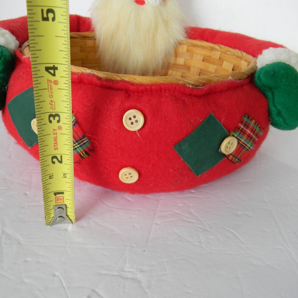 VINTAGE SANTA BASKET/PLANT HOLDER CHRISTMAS HOLIDAY - Picture 2 of 6